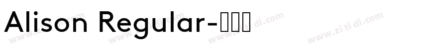 Alison Regular字体转换